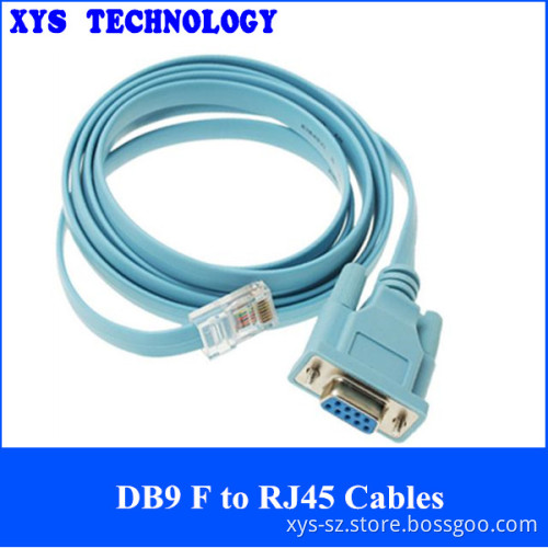 Flat Type RS232 to RJ45 Cable,factory sell RS232 Serieal DB9 to RJ45 Cables female to male